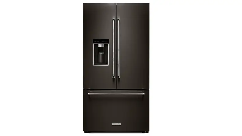 The KitchenAid KRFC704FBS on a white background