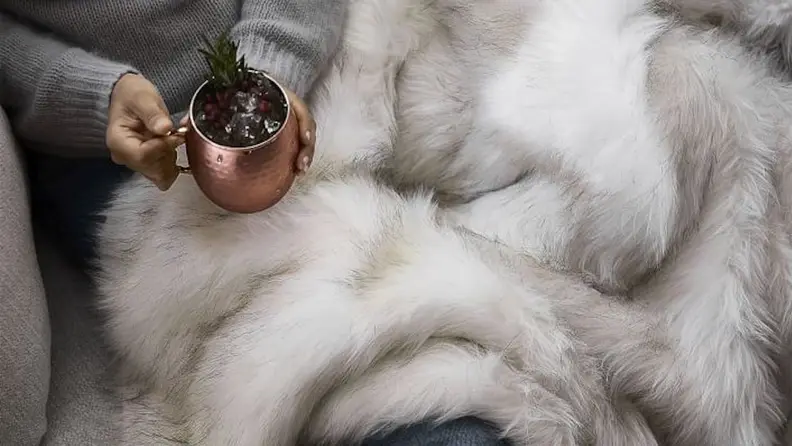 West Elm Faux Fur Throw