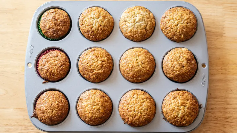 Muffins baked in a Wilton Recipe Right Muffin Pan