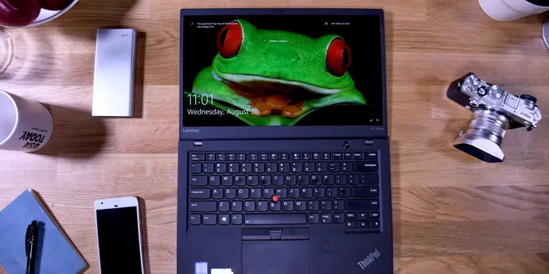 The X1 Carbon isn't a 2-in-1 and lacks a touchscreen, but it does fold flat if you need that.