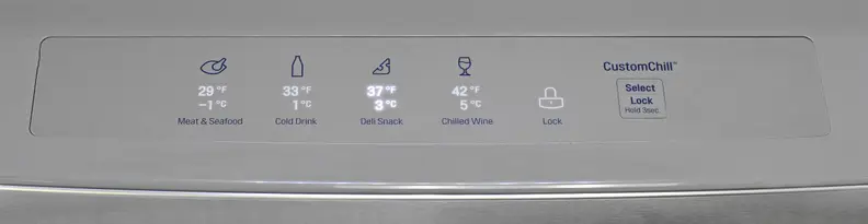 The LG LMXS30786S's central drawer has four distinct temperature settings to fit your needs.