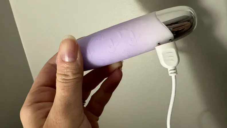 Bunny Bunch hanging off a charger