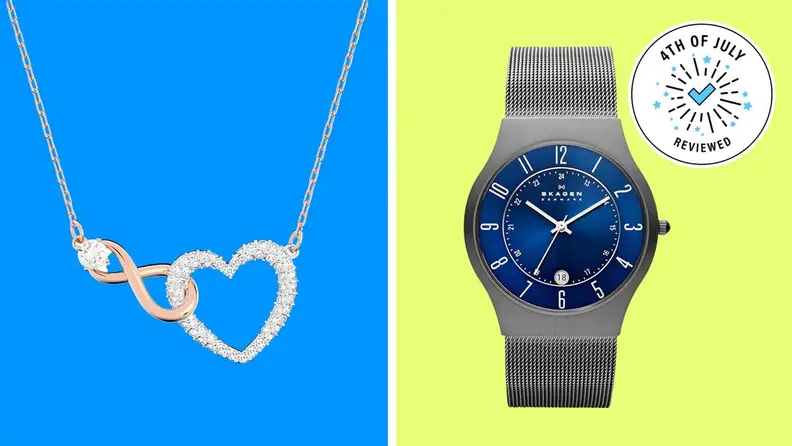 Heart necklace and watch,