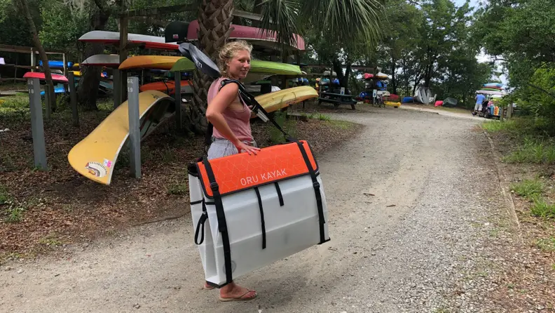 Carrying the Oru Kayak