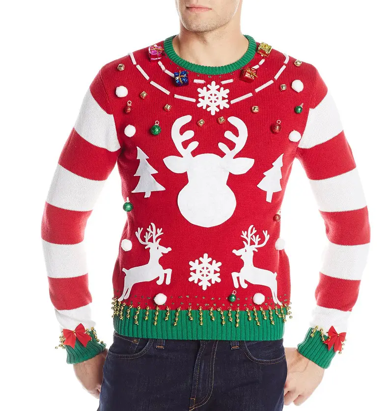 red holiday sweater