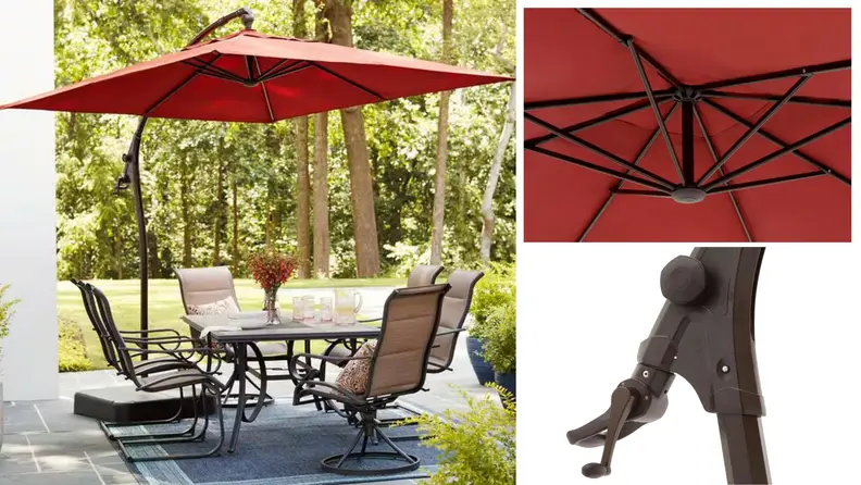 2.5 patio umbrella stand Umbrella Base, Round Patio Umbrella Stand, Sand Fillable Bag 66 lb, for 5-10  ft Umbrellas, Heavy-Duty, for Poles of Different Diameters, Oudoor Beach  Lawn, Black