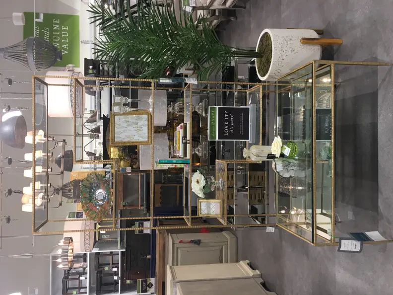Gold shelf at Homesense