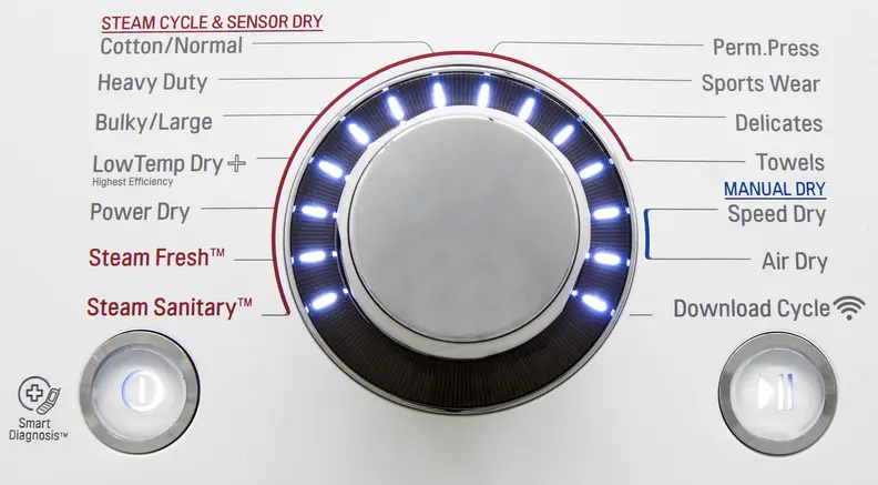 This dryer has more cycles than you could shake an energy efficient stick at, including the option to download new cycle settings. Laundry DLC!