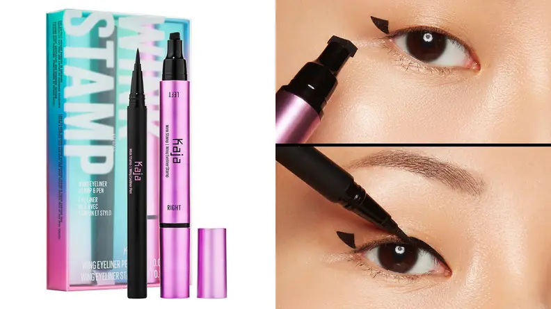 A photo of the Kaja Wink Stamp Wing Eyeliner Stamp and Pen