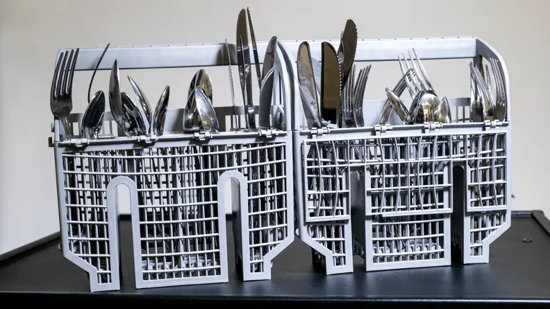 The cutlery basket is removable and you can reconfigure it if you like