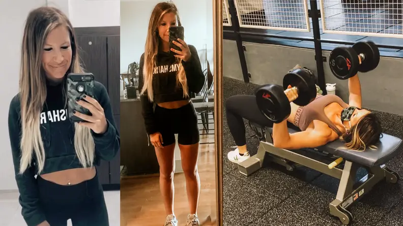 Gymshark cropped hoodie and sports bra