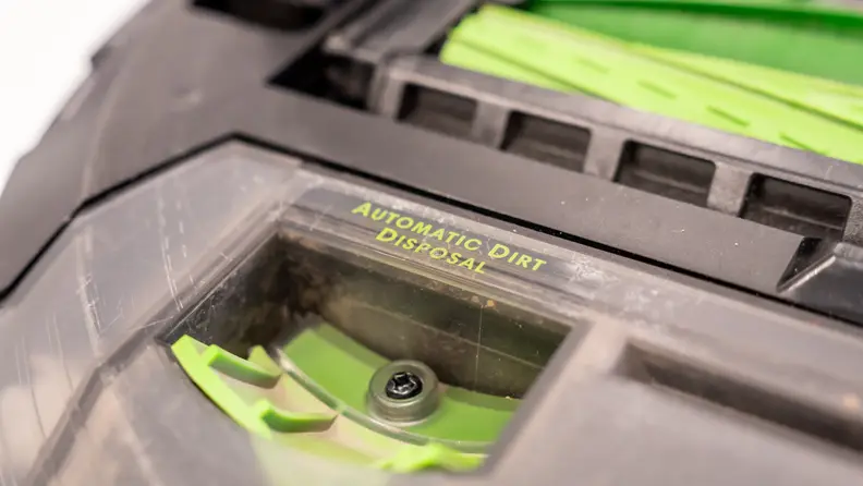 The dirt port of the iRobot i7+