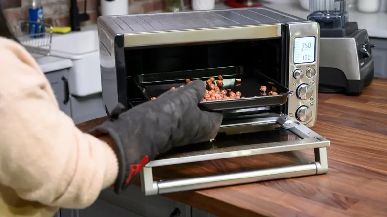 We used our favorite toaster oven from Breville, which made the process easy.