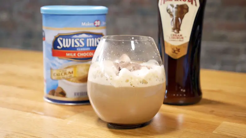 Coffee cocktail with chocolate and Amarula
