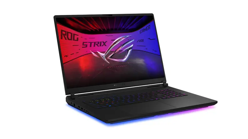 A laptop on a white background