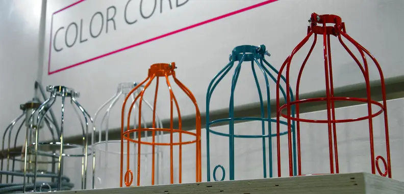 Metal lamp guards in four colors
