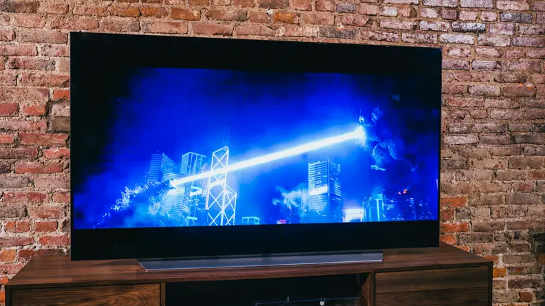 The LG C1 OLED TV displaying 4K/HDR content in a living room setting