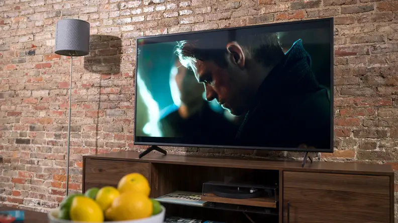 The Sony X80J displaying 4K/HDR content