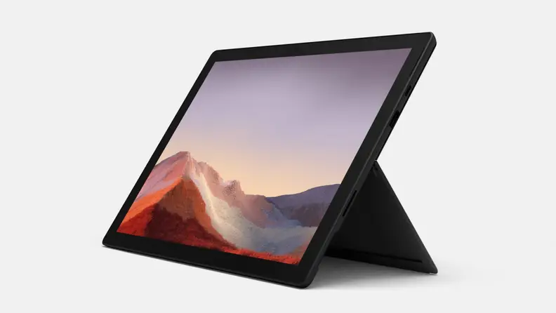 Close up of the Microsoft Surface Pro 7.