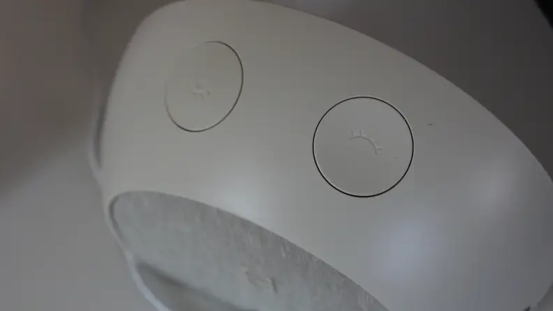 The back of the Hatch Restore 2 showing the two buttons