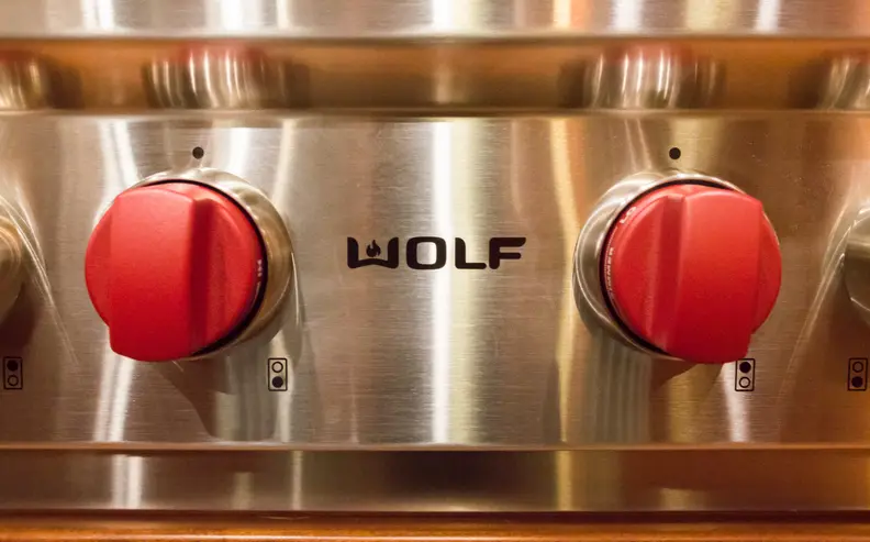 Red control knobs