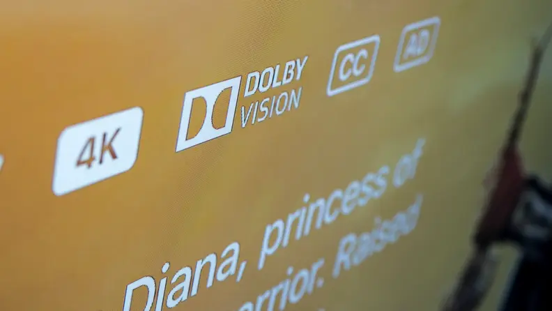An icon on a TV interface indicating Dolby Vision support