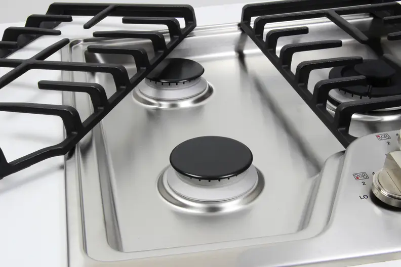 Burners with grates removed