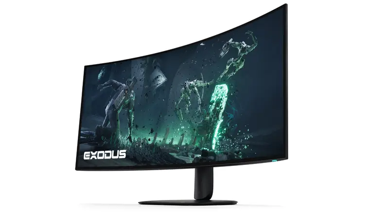 A monitor on a white background
