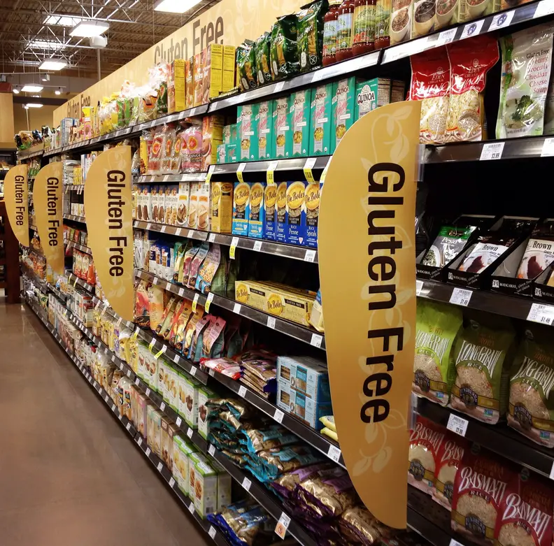 Gluten-free food aisle