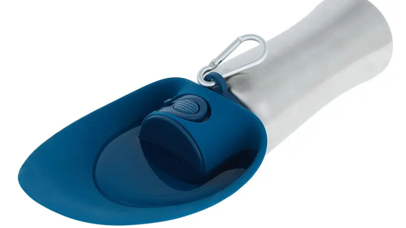 Ensure your dog stays hydrated with this 2-in-1 water bottle.