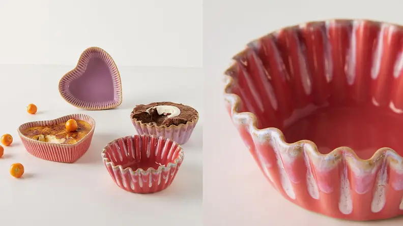 ruffled cupcake ceramic ramekins