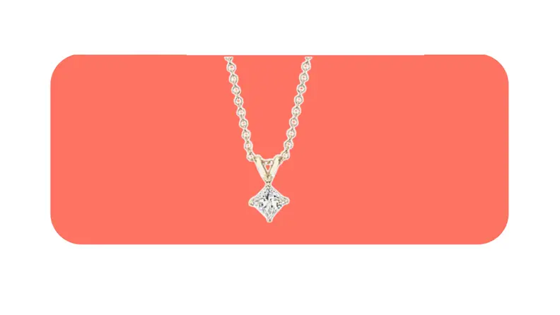 A Blue Nile Lab Grown Diamond Solitaire 14K gold pendant