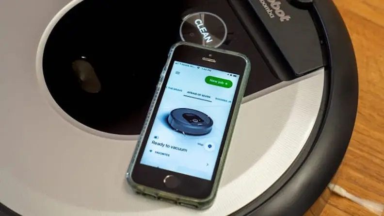 The iRobot Roomba  i6+ works with the robust Home Genius Intelligence app.
