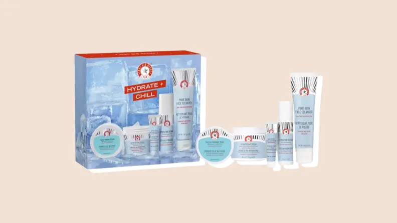 A collection of Hydrate + Chill products arranged on a neutral background.