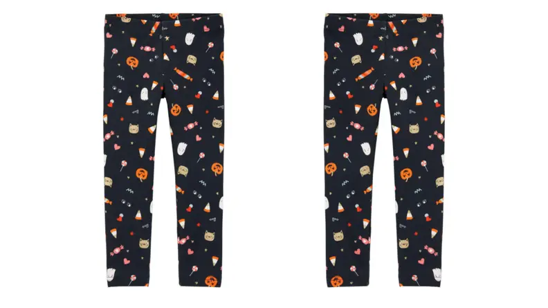 Pants with candy pattern.