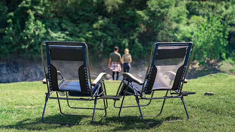 Gravity chair by the water