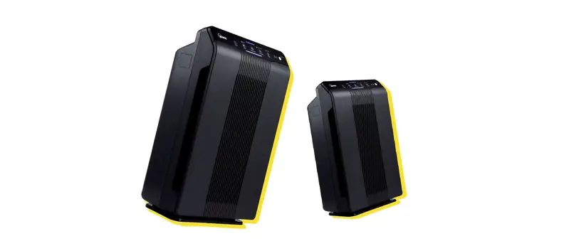 Two black Winix 5500-2 air purifiers side by side.