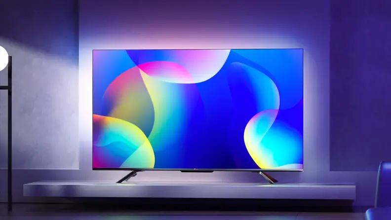 The Hisense U8H in a staged position