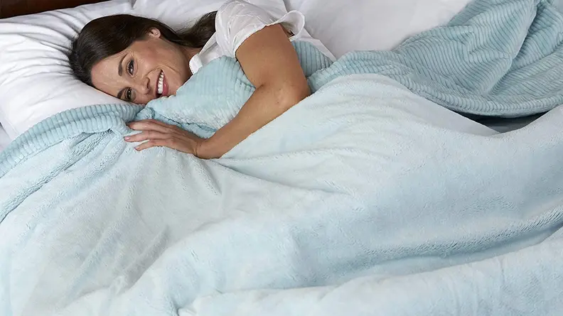 Woman sleeping in Berkshire electric blanket