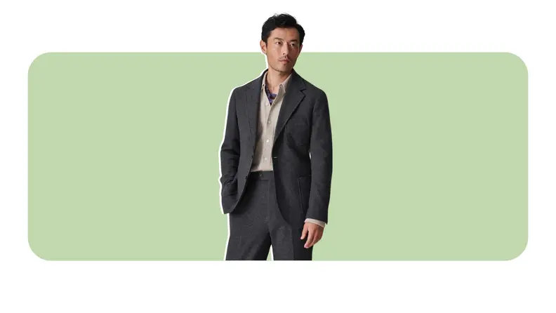 A gray blazer.