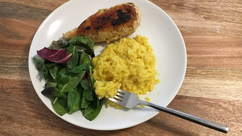 Instant Pot saffron risotto with chicken