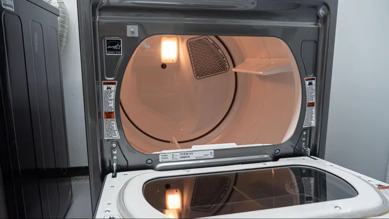 Interior of a Whirlpool dryer.