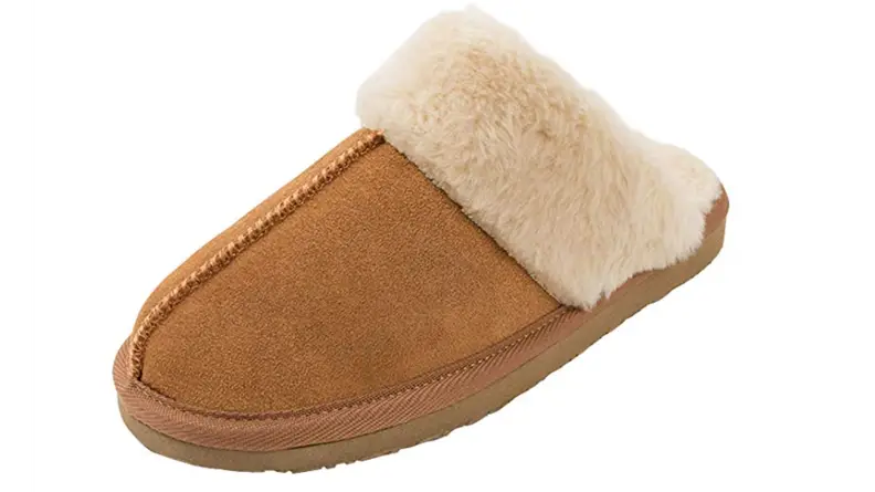 Woman's tan slipper