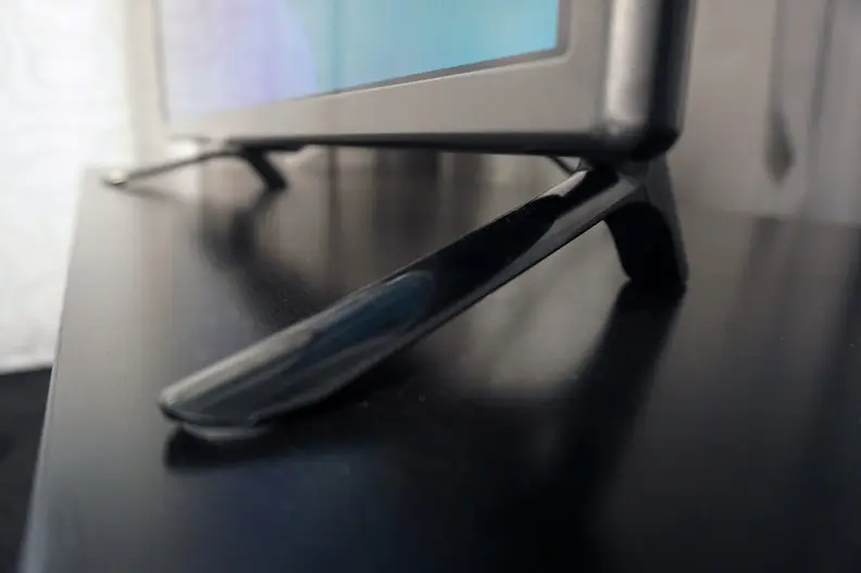 The LG LB560B stand and bezel