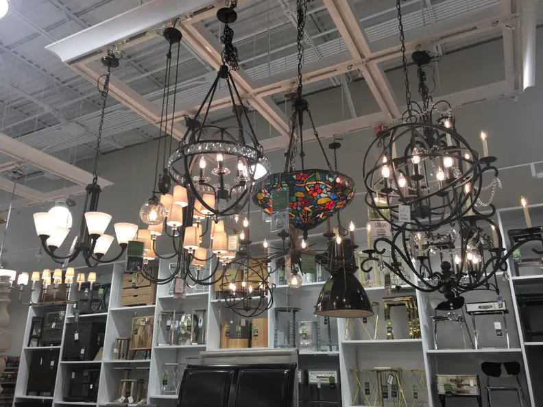 Lighting fixtures at Homesense