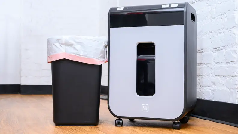 The Staples TruRed Micro-Cut Shredder