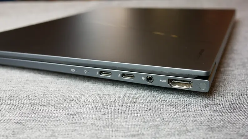 The side of the Asus Zenbook 14x OLED.