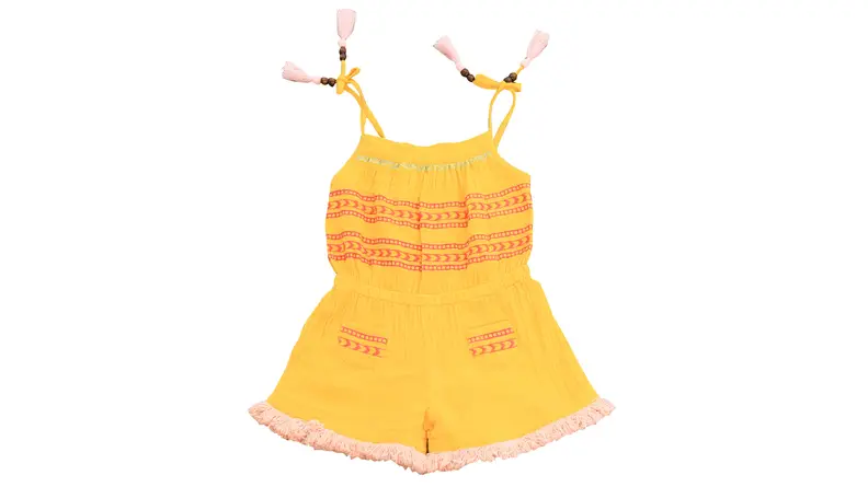 Inez Romper in dandelion yellow