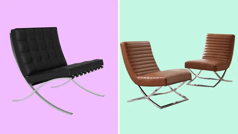 Barcelona Chair and Magdala Accent Chair.