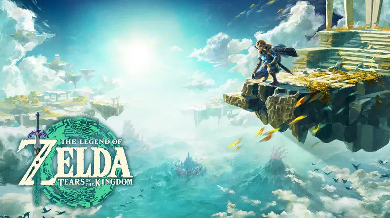 A title screen for the Legend of Zelda tears of the kingdom